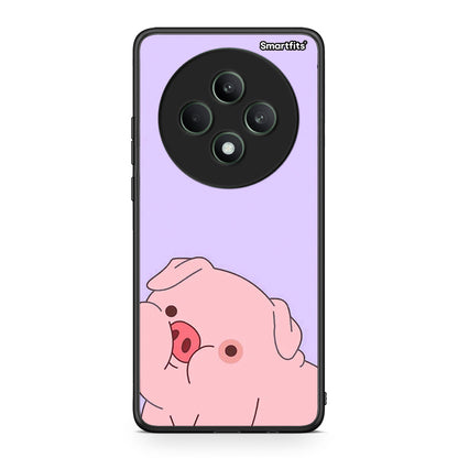 Oppo Reno12 F 5G / FS 5G Pig Love 2 Θήκη Αγίου Βαλεντίνου από τη Smartfits με σχέδιο στο πίσω μέρος και μαύρο περίβλημα | Smartphone case with colorful back and black bezels by Smartfits