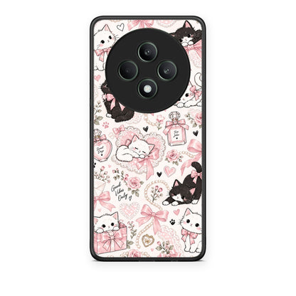 Θήκη Oppo Reno12 F 5G / FS 5G Pink Bows and Kittens Collage από τη Smartfits με σχέδιο στο πίσω μέρος και μαύρο περίβλημα | Oppo Reno12 F 5G / FS 5G Pink Bows and Kittens Collage case with colorful back and black bezels