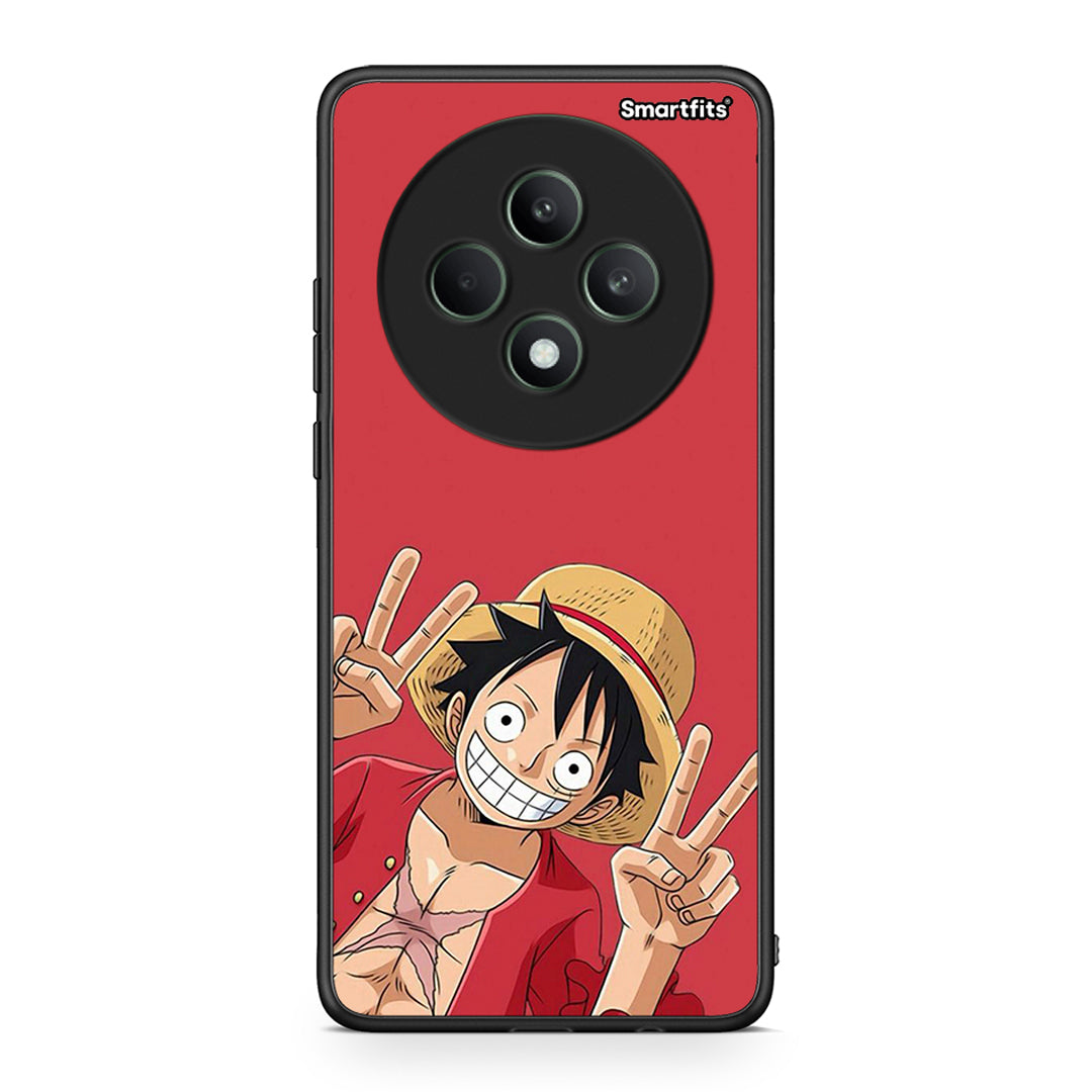 Oppo Reno12 F 5G / FS 5G Pirate Luffy Θήκη από τη Smartfits με σχέδιο στο πίσω μέρος και μαύρο περίβλημα | Smartphone case with colorful back and black bezels by Smartfits