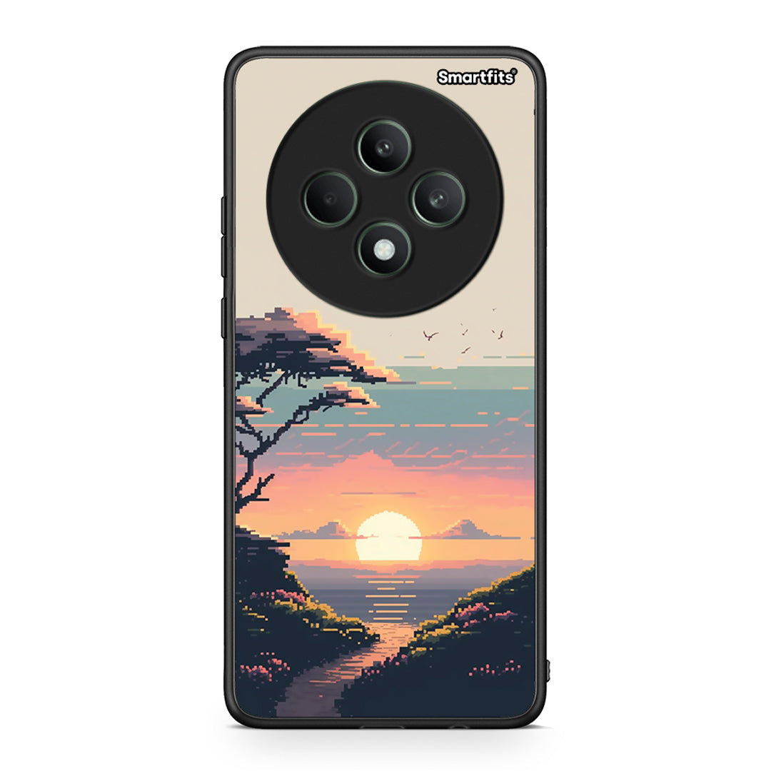 Oppo Reno12 F 5G / FS 5G Pixel Sunset Θήκη από τη Smartfits με σχέδιο στο πίσω μέρος και μαύρο περίβλημα | Smartphone case with colorful back and black bezels by Smartfits