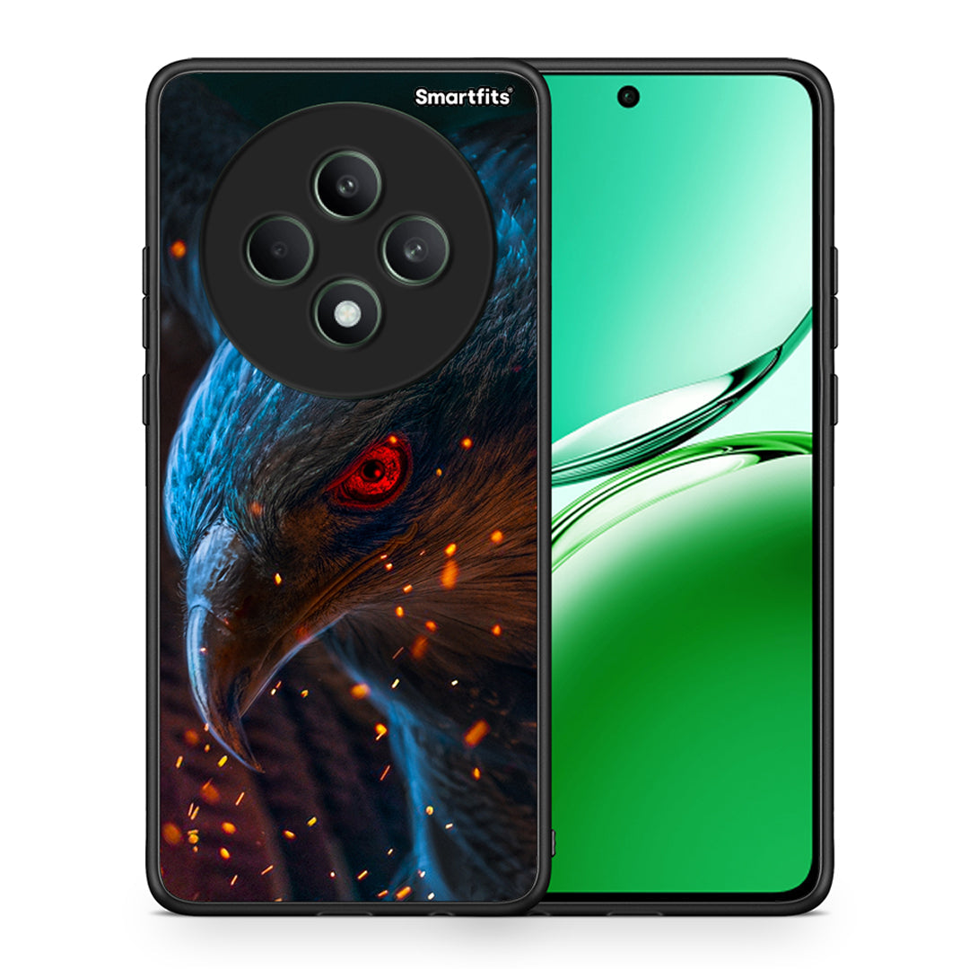 Θήκη Oppo Reno12 F 5G / FS 5G Eagle PopArt από τη Smartfits με σχέδιο στο πίσω μέρος και μαύρο περίβλημα | Oppo Reno12 F 5G / FS 5G Eagle PopArt case with colorful back and black bezels