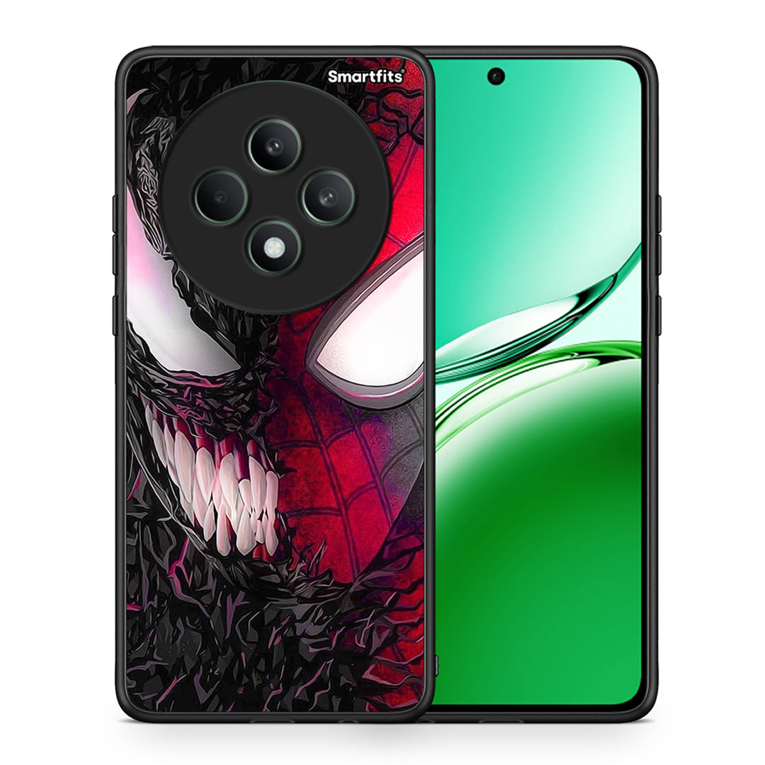 Θήκη Oppo Reno12 F 5G / FS 5G SpiderVenom PopArt από τη Smartfits με σχέδιο στο πίσω μέρος και μαύρο περίβλημα | Oppo Reno12 F 5G / FS 5G SpiderVenom PopArt case with colorful back and black bezels