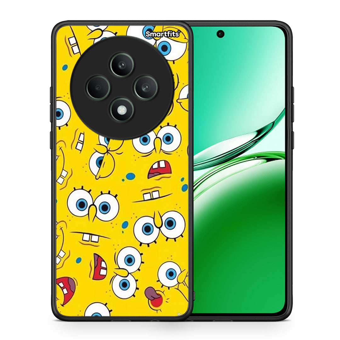 Θήκη Oppo Reno12 F 5G / FS 5G Sponge PopArt από τη Smartfits με σχέδιο στο πίσω μέρος και μαύρο περίβλημα | Oppo Reno12 F 5G / FS 5G Sponge PopArt case with colorful back and black bezels