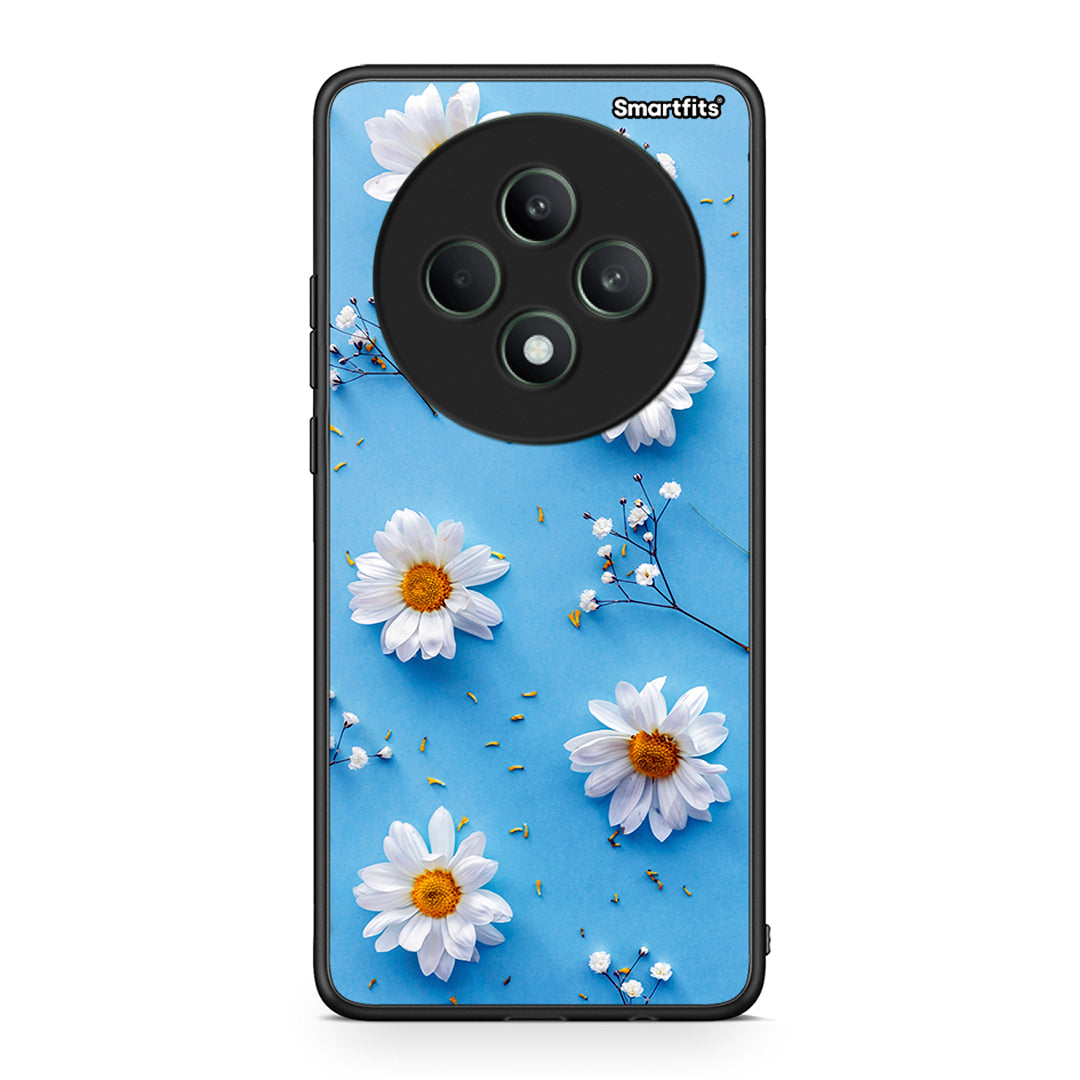 Oppo Reno12 F 5G / FS 5G Real Daisies θήκη από τη Smartfits με σχέδιο στο πίσω μέρος και μαύρο περίβλημα | Smartphone case with colorful back and black bezels by Smartfits