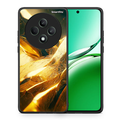 Θήκη Oppo Reno12 F 5G / FS 5G Real Gold από τη Smartfits με σχέδιο στο πίσω μέρος και μαύρο περίβλημα | Oppo Reno12 F 5G / FS 5G Real Gold case with colorful back and black bezels