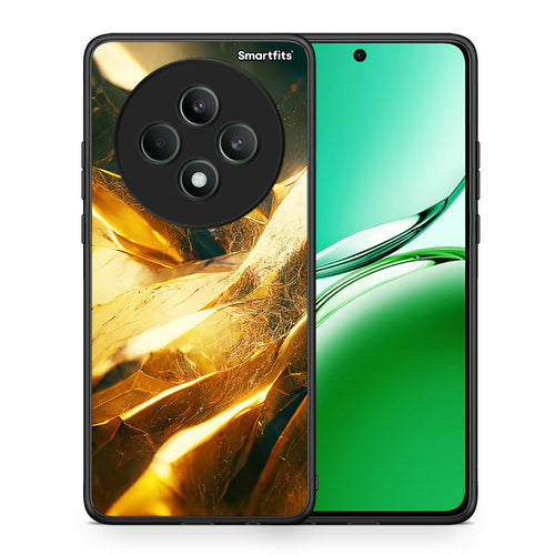 Θήκη Oppo Reno12 F 5G / FS 5G Real Gold από τη Smartfits με σχέδιο στο πίσω μέρος και μαύρο περίβλημα | Oppo Reno12 F 5G / FS 5G Real Gold case with colorful back and black bezels