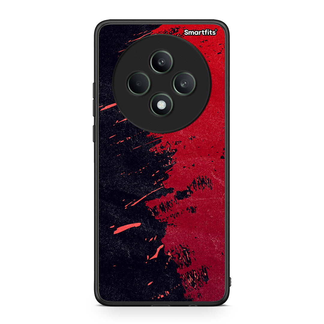 Oppo Reno12 F 5G / FS 5G Red Paint Θήκη Αγίου Βαλεντίνου από τη Smartfits με σχέδιο στο πίσω μέρος και μαύρο περίβλημα | Smartphone case with colorful back and black bezels by Smartfits