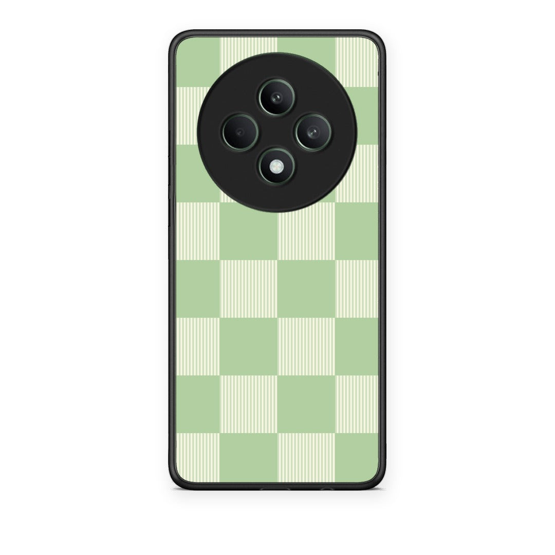 Θήκη Oppo Reno12 F 5G / FS 5G Sage and Cream Striped Checks από τη Smartfits με σχέδιο στο πίσω μέρος και μαύρο περίβλημα | Oppo Reno12 F 5G / FS 5G Sage and Cream Striped Checks case with colorful back and black bezels