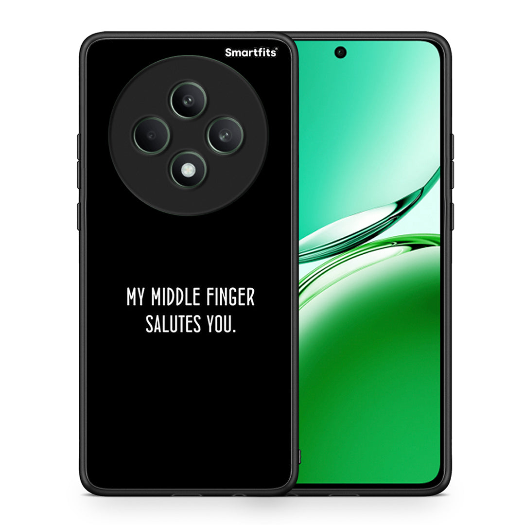 Θήκη Oppo Reno12 F 5G / FS 5G Salute από τη Smartfits με σχέδιο στο πίσω μέρος και μαύρο περίβλημα | Oppo Reno12 F 5G / FS 5G Salute case with colorful back and black bezels