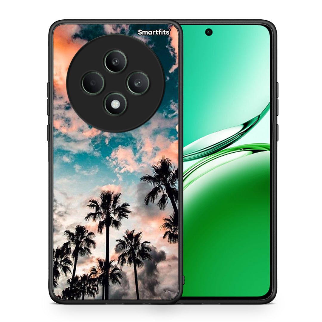 Θήκη Oppo Reno12 F 5G / FS 5G Sky Summer από τη Smartfits με σχέδιο στο πίσω μέρος και μαύρο περίβλημα | Oppo Reno12 F 5G / FS 5G Sky Summer case with colorful back and black bezels