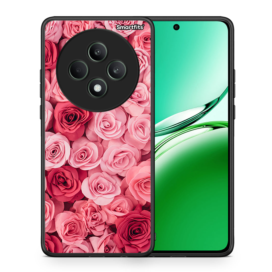 Θήκη Oppo Reno12 F 5G / FS 5G RoseGarden Valentine από τη Smartfits με σχέδιο στο πίσω μέρος και μαύρο περίβλημα | Oppo Reno12 F 5G / FS 5G RoseGarden Valentine case with colorful back and black bezels