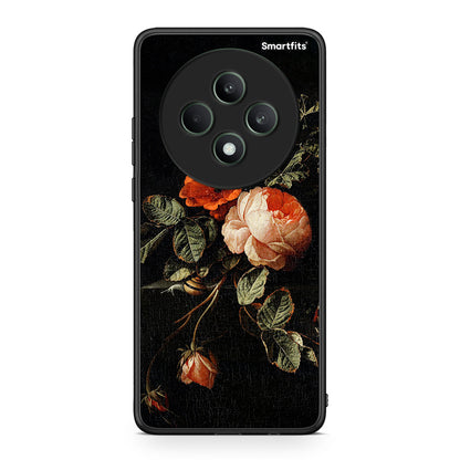 Oppo Reno12 F 5G / FS 5G Vintage Roses θήκη από τη Smartfits με σχέδιο στο πίσω μέρος και μαύρο περίβλημα | Smartphone case with colorful back and black bezels by Smartfits