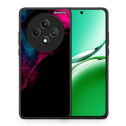 Θήκη Oppo Reno12 F 5G / FS 5G Pink Black Watercolor από τη Smartfits με σχέδιο στο πίσω μέρος και μαύρο περίβλημα | Oppo Reno12 F 5G / FS 5G Pink Black Watercolor case with colorful back and black bezels