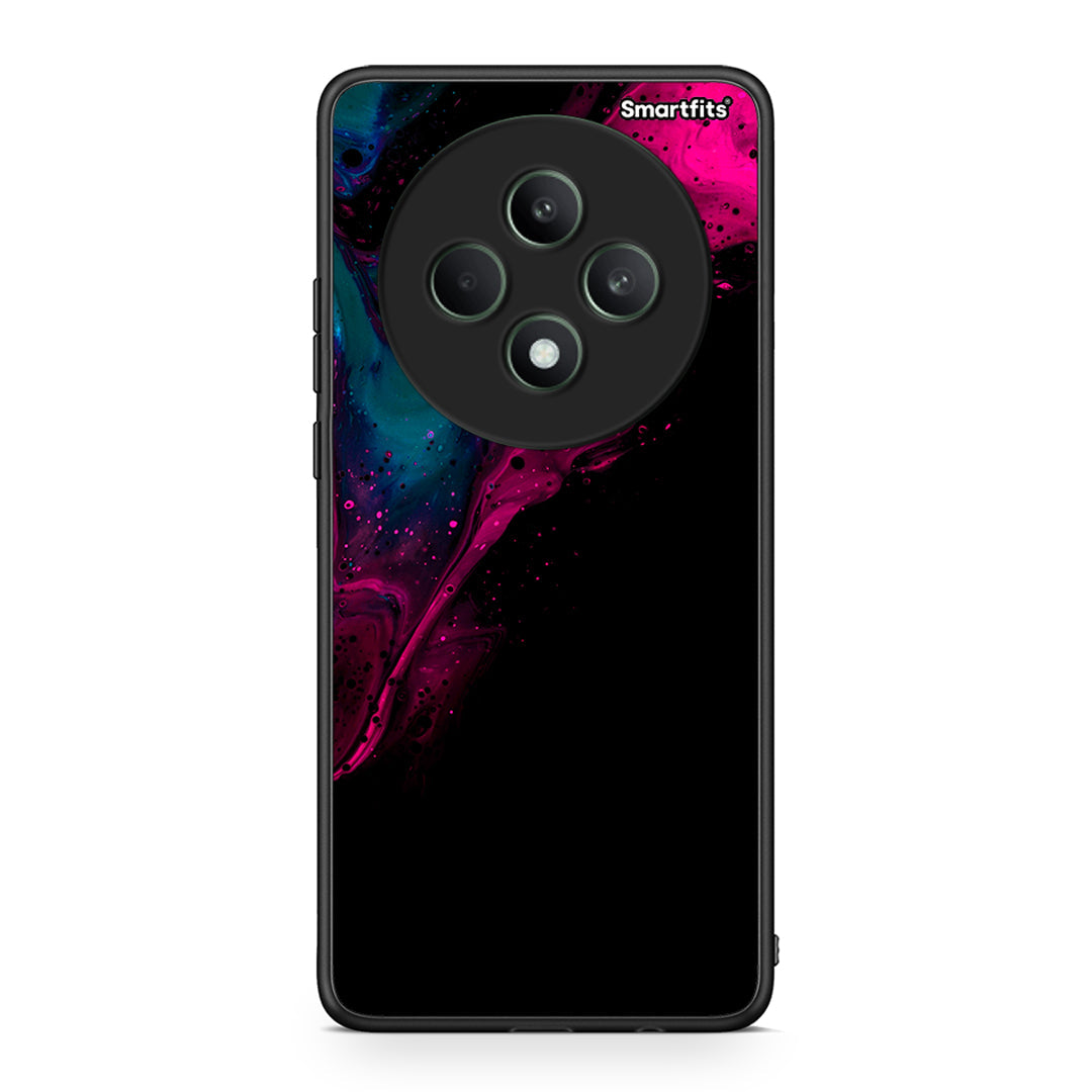 4 - Oppo Reno12 F 5G / FS 5G Pink Black Watercolor case, cover, bumper