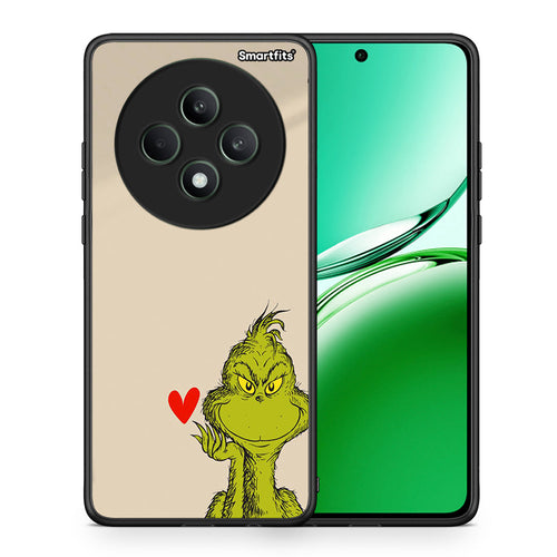 Θήκη Oppo Reno12 F 5G / FS 5G Xmas Grinch από τη Smartfits με σχέδιο στο πίσω μέρος και μαύρο περίβλημα | Oppo Reno12 F 5G / FS 5G Xmas Grinch case with colorful back and black bezels