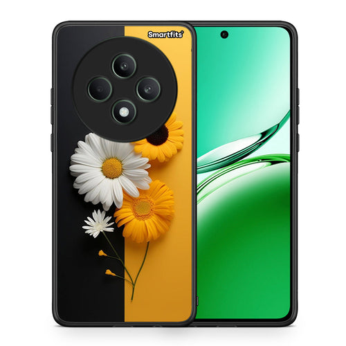 Θήκη Oppo Reno12 F 5G / FS 5G Yellow Daisies από τη Smartfits με σχέδιο στο πίσω μέρος και μαύρο περίβλημα | Oppo Reno12 F 5G / FS 5G Yellow Daisies case with colorful back and black bezels