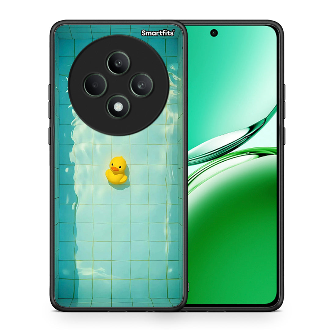 Θήκη Oppo Reno12 F 5G / FS 5G Yellow Duck από τη Smartfits με σχέδιο στο πίσω μέρος και μαύρο περίβλημα | Oppo Reno12 F 5G / FS 5G Yellow Duck case with colorful back and black bezels