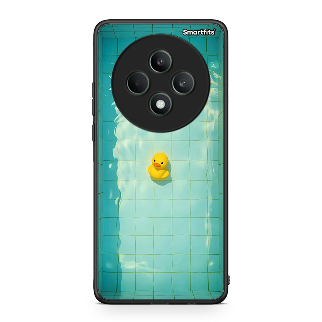 Oppo Reno12 F 5G / FS 5G Yellow Duck θήκη από τη Smartfits με σχέδιο στο πίσω μέρος και μαύρο περίβλημα | Smartphone case with colorful back and black bezels by Smartfits