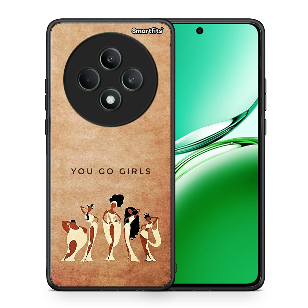 Θήκη Oppo Reno12 F 5G / FS 5G You Go Girl από τη Smartfits με σχέδιο στο πίσω μέρος και μαύρο περίβλημα | Oppo Reno12 F 5G / FS 5G You Go Girl case with colorful back and black bezels