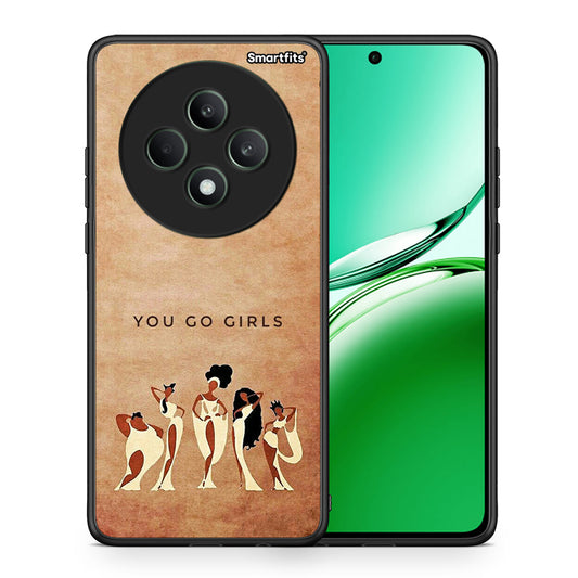 Θήκη Oppo Reno12 F 5G / FS 5G You Go Girl από τη Smartfits με σχέδιο στο πίσω μέρος και μαύρο περίβλημα | Oppo Reno12 F 5G / FS 5G You Go Girl case with colorful back and black bezels