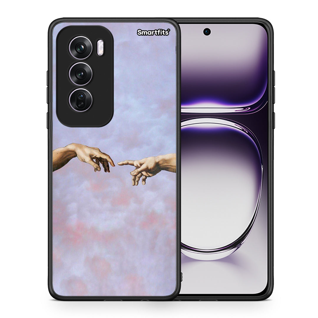 Θήκη Oppo Reno12 Pro Adam Hand από τη Smartfits με σχέδιο στο πίσω μέρος και μαύρο περίβλημα | Oppo Reno12 Pro Adam Hand case with colorful back and black bezels