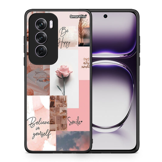 Θήκη Oppo Reno12 Pro Aesthetic Collage από τη Smartfits με σχέδιο στο πίσω μέρος και μαύρο περίβλημα | Oppo Reno12 Pro Aesthetic Collage case with colorful back and black bezels