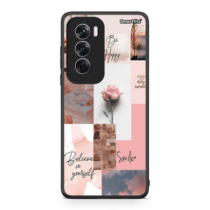 Oppo Reno12 Pro Aesthetic Collage θήκη από τη Smartfits με σχέδιο στο πίσω μέρος και μαύρο περίβλημα | Smartphone case with colorful back and black bezels by Smartfits