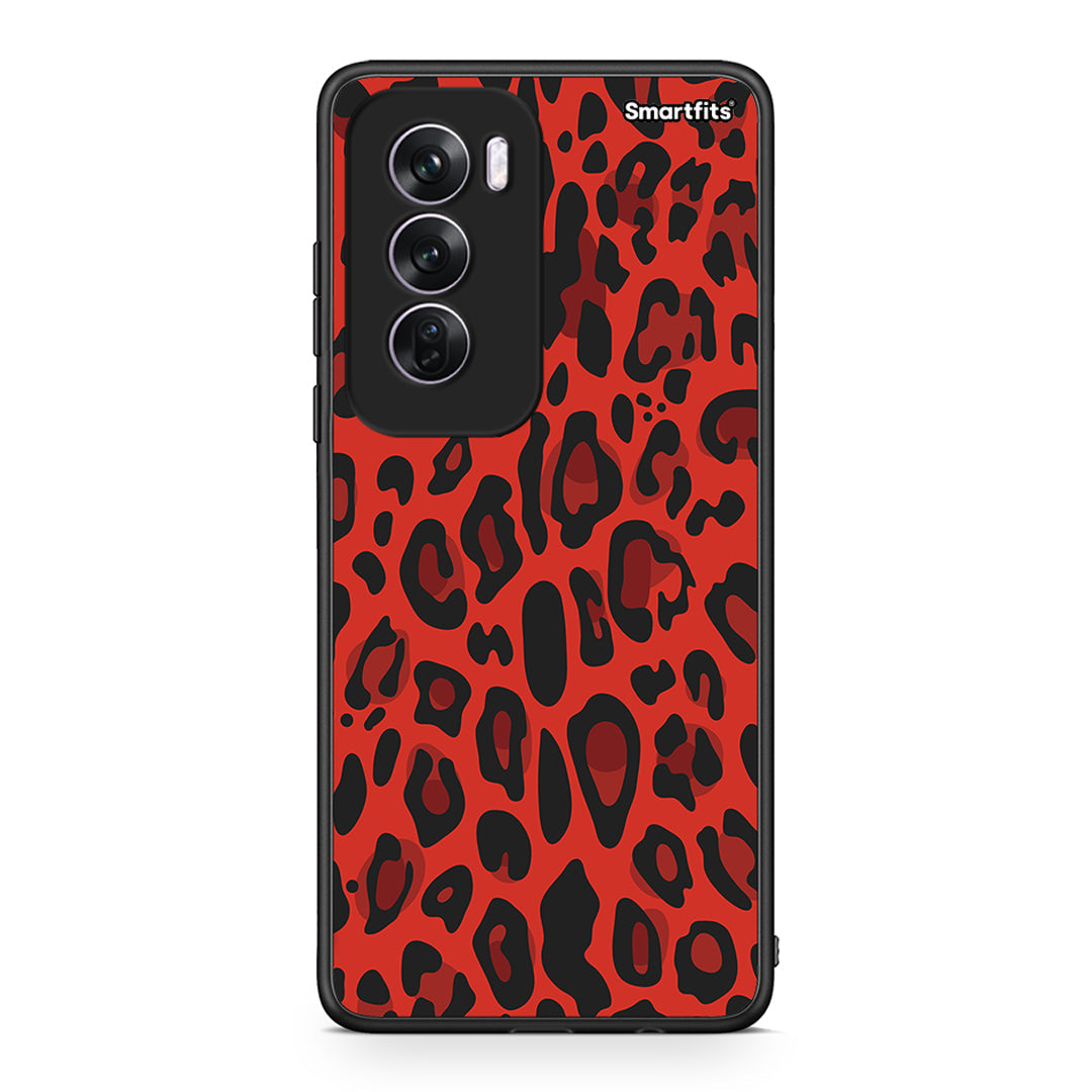 4 - Oppo Reno12 Pro Red Leopard Animal case, cover, bumper