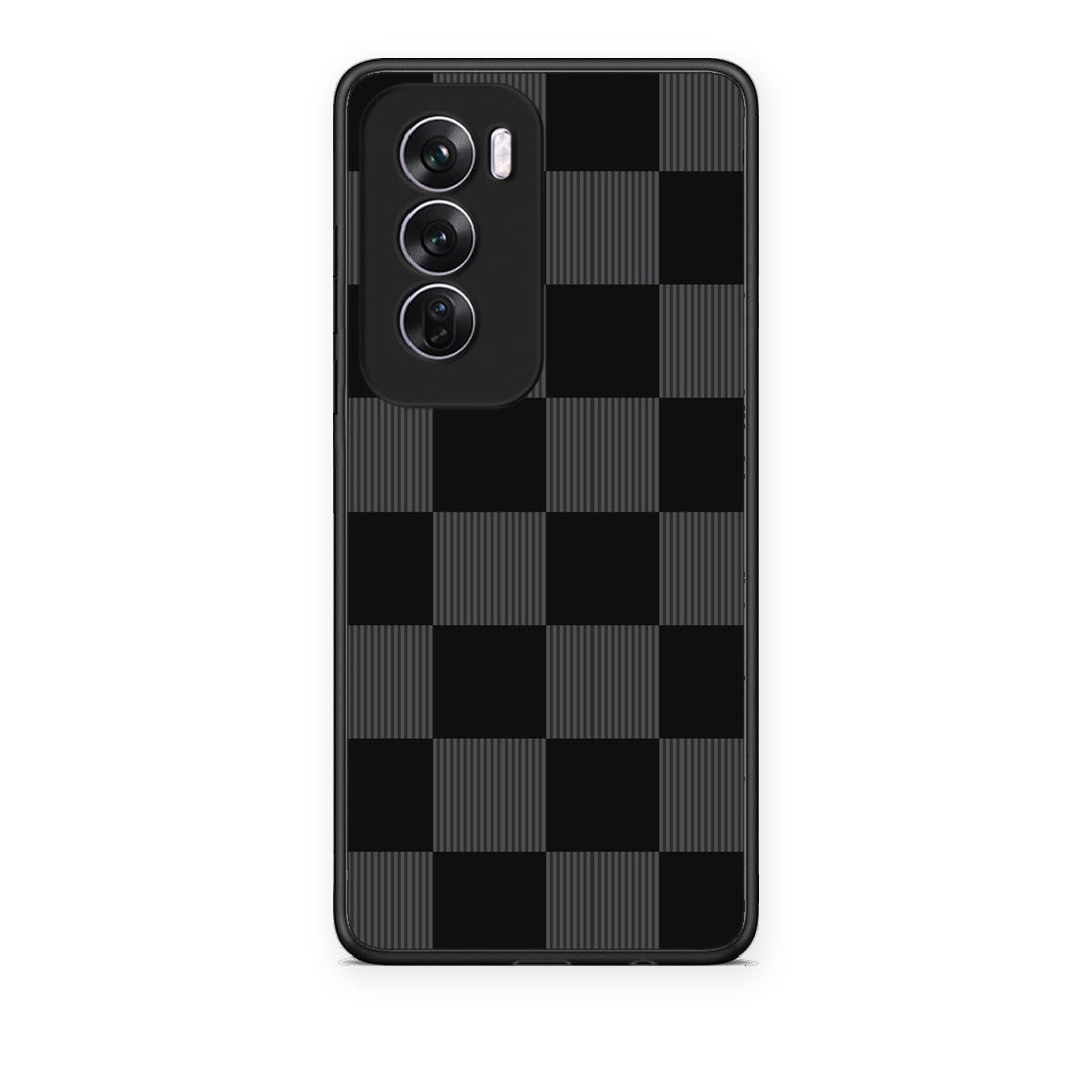 Θήκη Oppo Reno12 Pro Black and Charcoal Striped Checks από τη Smartfits με σχέδιο στο πίσω μέρος και μαύρο περίβλημα | Oppo Reno12 Pro Black and Charcoal Striped Checks case with colorful back and black bezels