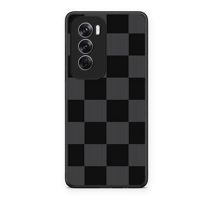 Θήκη Oppo Reno12 Pro Black and Charcoal Striped Checks από τη Smartfits με σχέδιο στο πίσω μέρος και μαύρο περίβλημα | Oppo Reno12 Pro Black and Charcoal Striped Checks case with colorful back and black bezels
