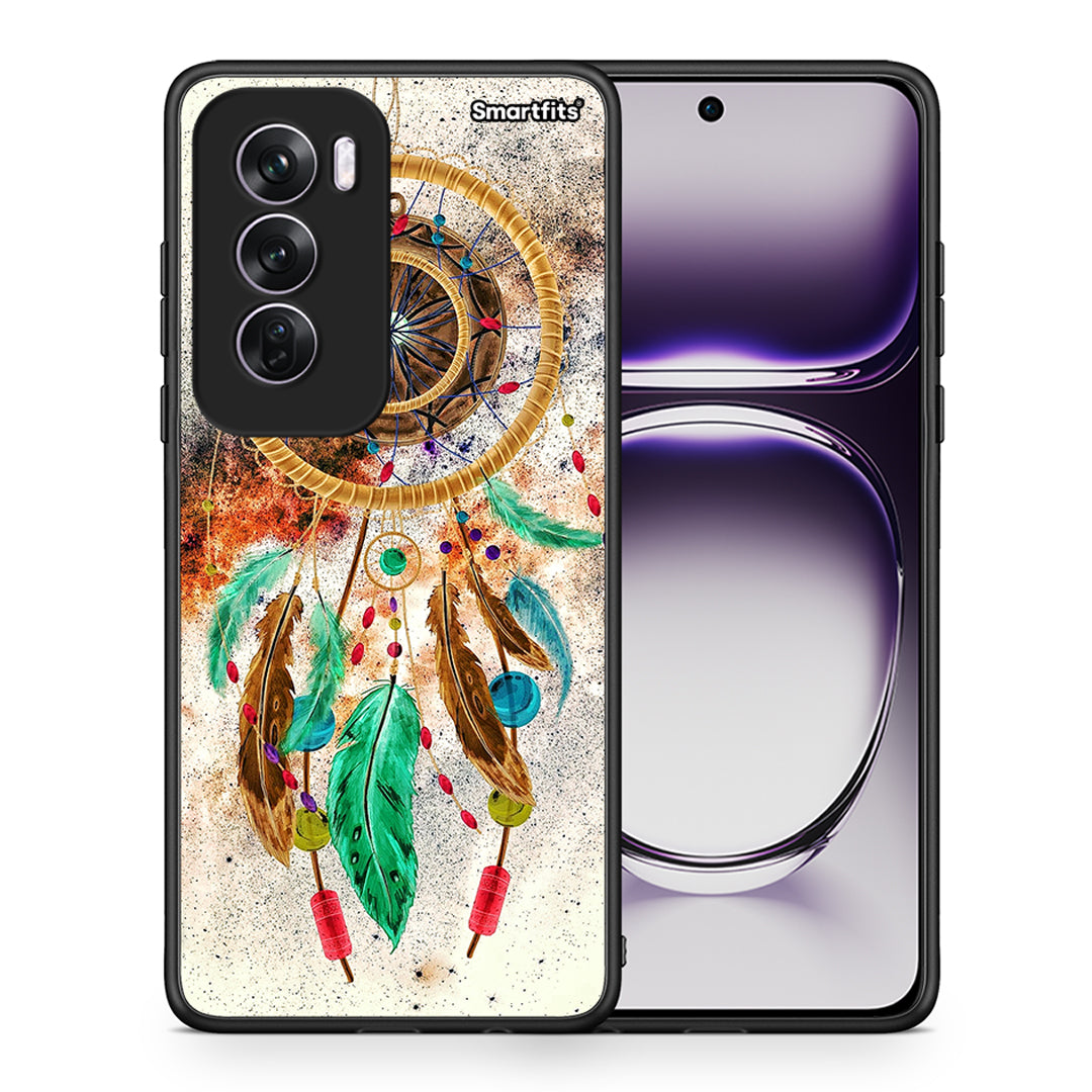 Θήκη Oppo Reno12 Pro DreamCatcher Boho από τη Smartfits με σχέδιο στο πίσω μέρος και μαύρο περίβλημα | Oppo Reno12 Pro DreamCatcher Boho case with colorful back and black bezels