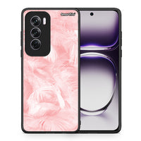 Thumbnail for Θήκη Oppo Reno12 Pro Pink Feather Boho από τη Smartfits με σχέδιο στο πίσω μέρος και μαύρο περίβλημα | Oppo Reno12 Pro Pink Feather Boho case with colorful back and black bezels