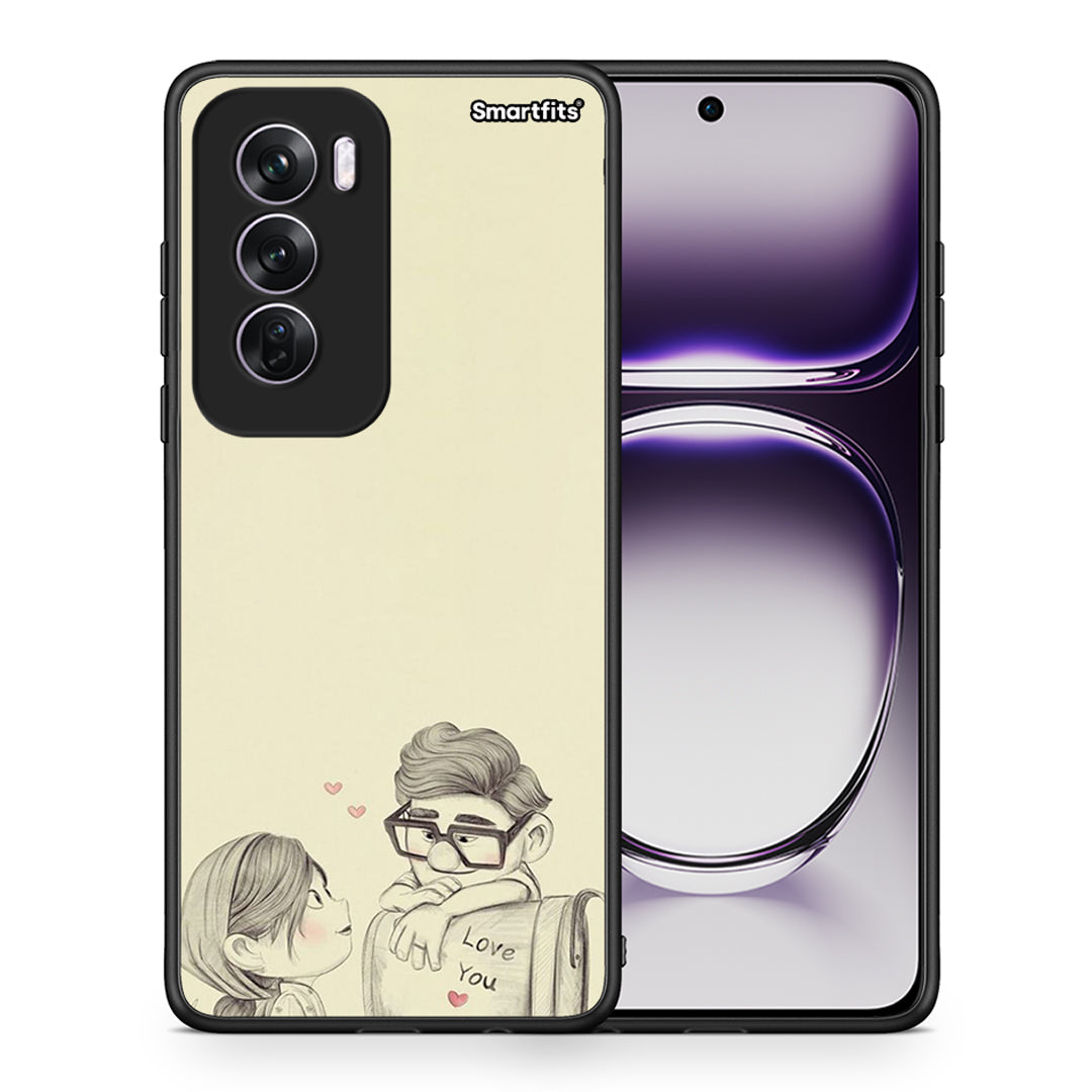 Θήκη Oppo Reno12 Pro Carl And Ellie από τη Smartfits με σχέδιο στο πίσω μέρος και μαύρο περίβλημα | Oppo Reno12 Pro Carl And Ellie case with colorful back and black bezels