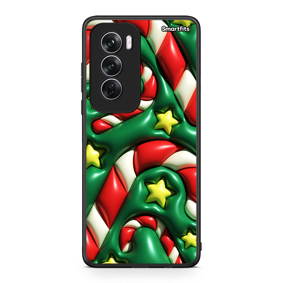 Oppo Reno12 Pro Christmas Bubbles θήκη από τη Smartfits με σχέδιο στο πίσω μέρος και μαύρο περίβλημα | Smartphone case with colorful back and black bezels by Smartfits