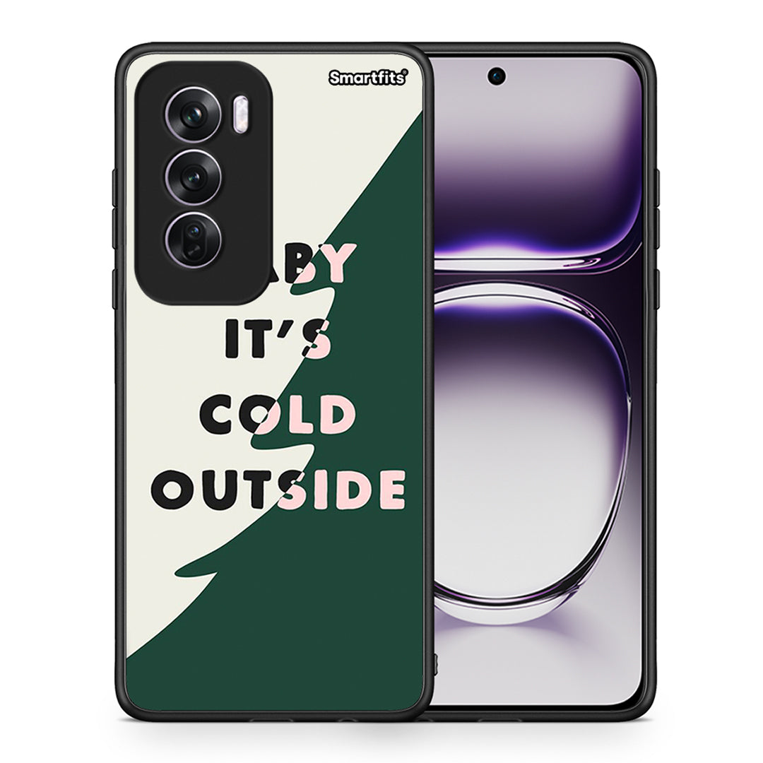 Θήκη Oppo Reno12 Pro Cold Outside από τη Smartfits με σχέδιο στο πίσω μέρος και μαύρο περίβλημα | Oppo Reno12 Pro Cold Outside case with colorful back and black bezels