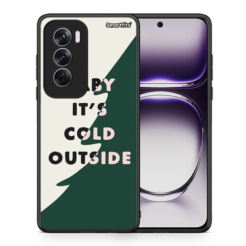 Θήκη Oppo Reno12 Pro Cold Outside από τη Smartfits με σχέδιο στο πίσω μέρος και μαύρο περίβλημα | Oppo Reno12 Pro Cold Outside case with colorful back and black bezels