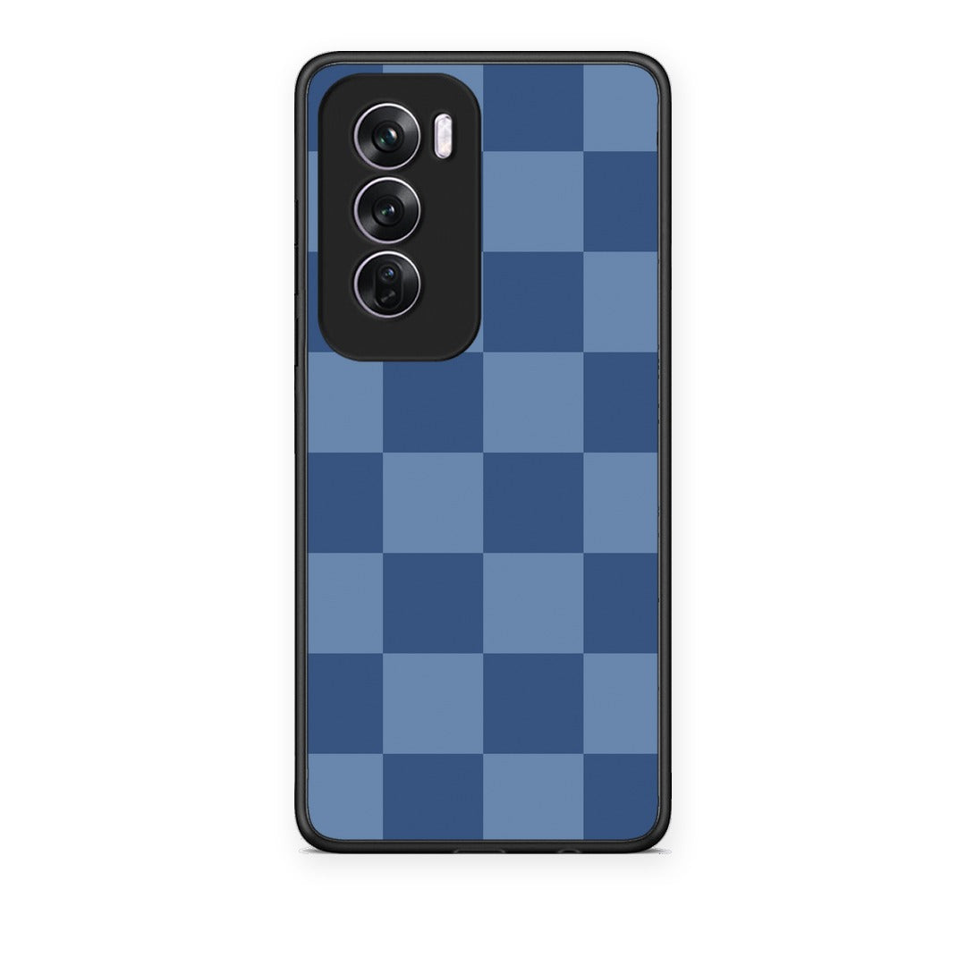 Θήκη Oppo Reno12 Pro Denim Blue Checkerboard από τη Smartfits με σχέδιο στο πίσω μέρος και μαύρο περίβλημα | Oppo Reno12 Pro Denim Blue Checkerboard case with colorful back and black bezels