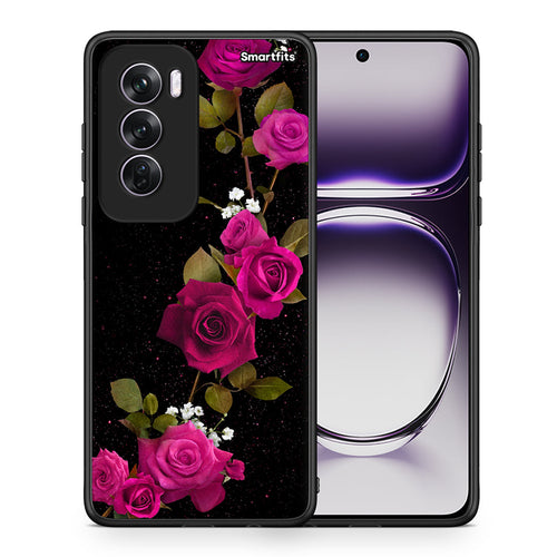Θήκη Oppo Reno12 Pro Red Roses Flower από τη Smartfits με σχέδιο στο πίσω μέρος και μαύρο περίβλημα | Oppo Reno12 Pro Red Roses Flower case with colorful back and black bezels