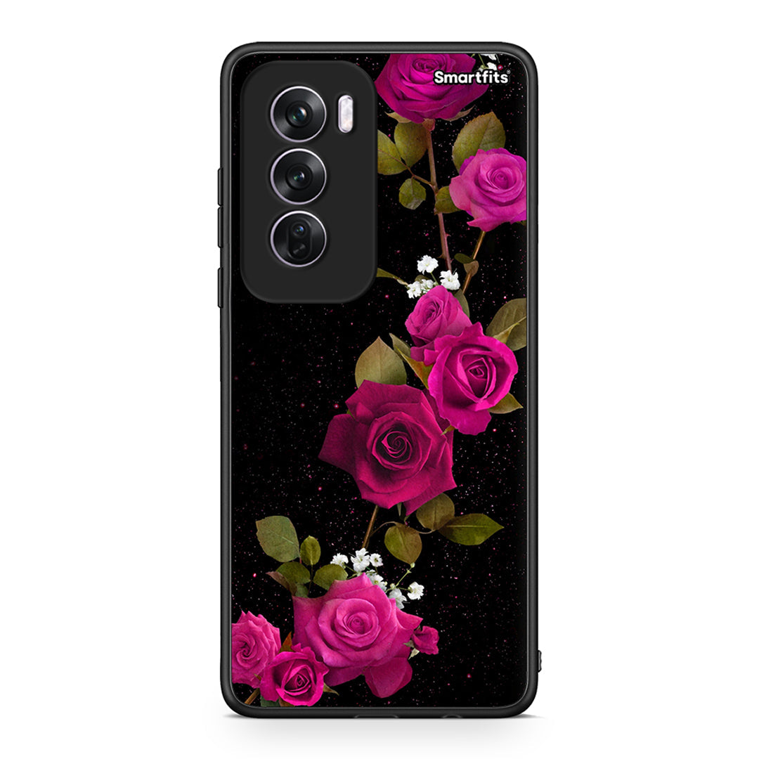 4 - Oppo Reno12 Pro Red Roses Flower case, cover, bumper