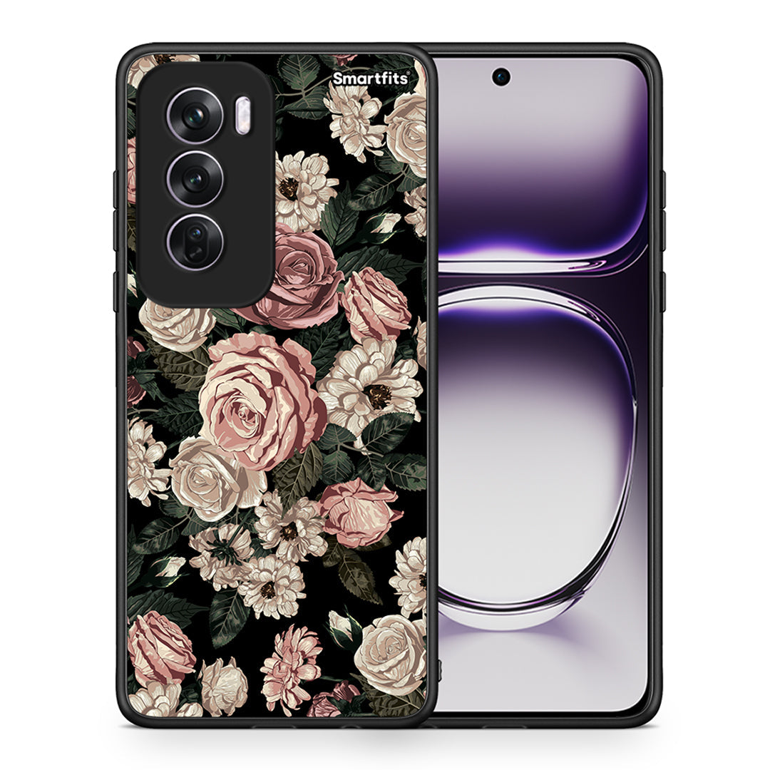 Θήκη Oppo Reno12 Pro Wild Roses Flower από τη Smartfits με σχέδιο στο πίσω μέρος και μαύρο περίβλημα | Oppo Reno12 Pro Wild Roses Flower case with colorful back and black bezels