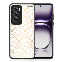 Thumbnail for Θήκη Oppo Reno12 Pro Luxury White Geometric από τη Smartfits με σχέδιο στο πίσω μέρος και μαύρο περίβλημα | Oppo Reno12 Pro Luxury White Geometric case with colorful back and black bezels