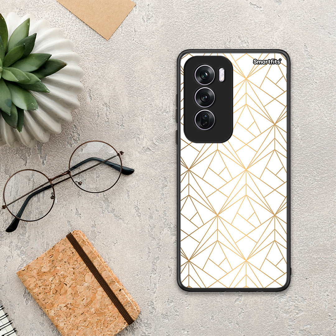 Geometric Luxury White - Oppo Reno12 Pro θήκη