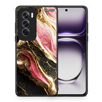 Thumbnail for Θήκη Oppo Reno12 Pro Glamorous Pink Marble από τη Smartfits με σχέδιο στο πίσω μέρος και μαύρο περίβλημα | Oppo Reno12 Pro Glamorous Pink Marble case with colorful back and black bezels