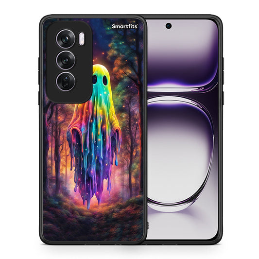 Θήκη Oppo Reno12 Pro Halloween Ghost από τη Smartfits με σχέδιο στο πίσω μέρος και μαύρο περίβλημα | Oppo Reno12 Pro Halloween Ghost case with colorful back and black bezels