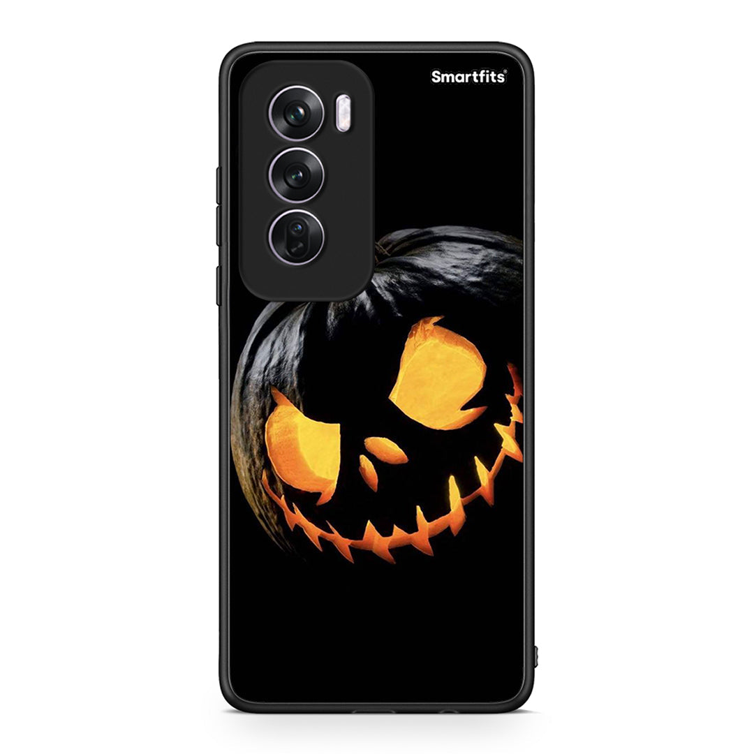 Oppo Reno12 Pro Halloween Scary Pumpkin Θήκη από τη Smartfits με σχέδιο στο πίσω μέρος και μαύρο περίβλημα | Smartphone case with colorful back and black bezels by Smartfits