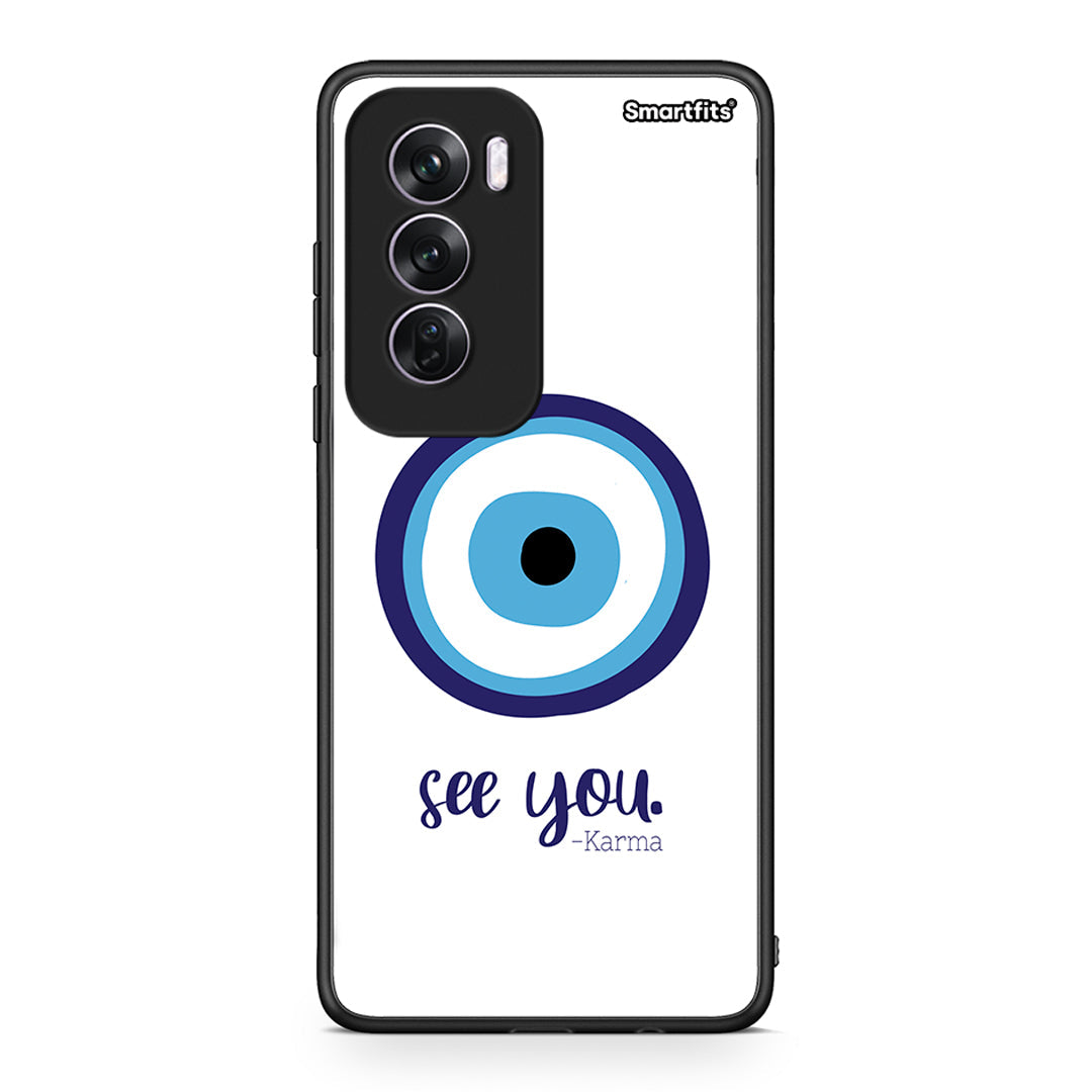 Oppo Reno12 Pro Karma Says θήκη από τη Smartfits με σχέδιο στο πίσω μέρος και μαύρο περίβλημα | Smartphone case with colorful back and black bezels by Smartfits