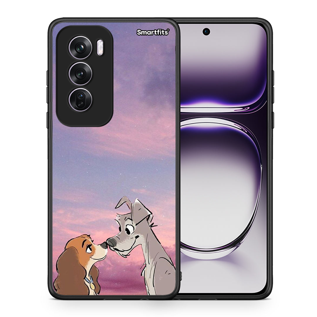 Θήκη Oppo Reno12 Pro Lady And Tramp από τη Smartfits με σχέδιο στο πίσω μέρος και μαύρο περίβλημα | Oppo Reno12 Pro Lady And Tramp case with colorful back and black bezels