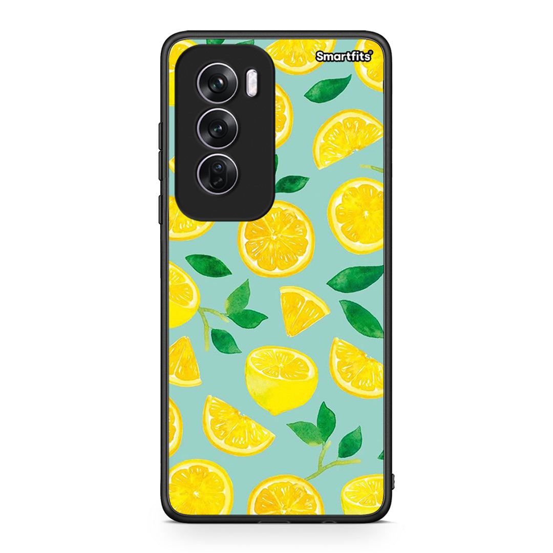 Oppo Reno12 Pro Lemons θήκη από τη Smartfits με σχέδιο στο πίσω μέρος και μαύρο περίβλημα | Smartphone case with colorful back and black bezels by Smartfits