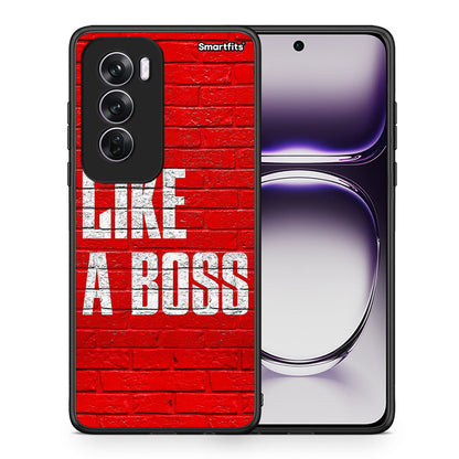 Θήκη Oppo Reno12 Pro Like A Boss από τη Smartfits με σχέδιο στο πίσω μέρος και μαύρο περίβλημα | Oppo Reno12 Pro Like A Boss case with colorful back and black bezels