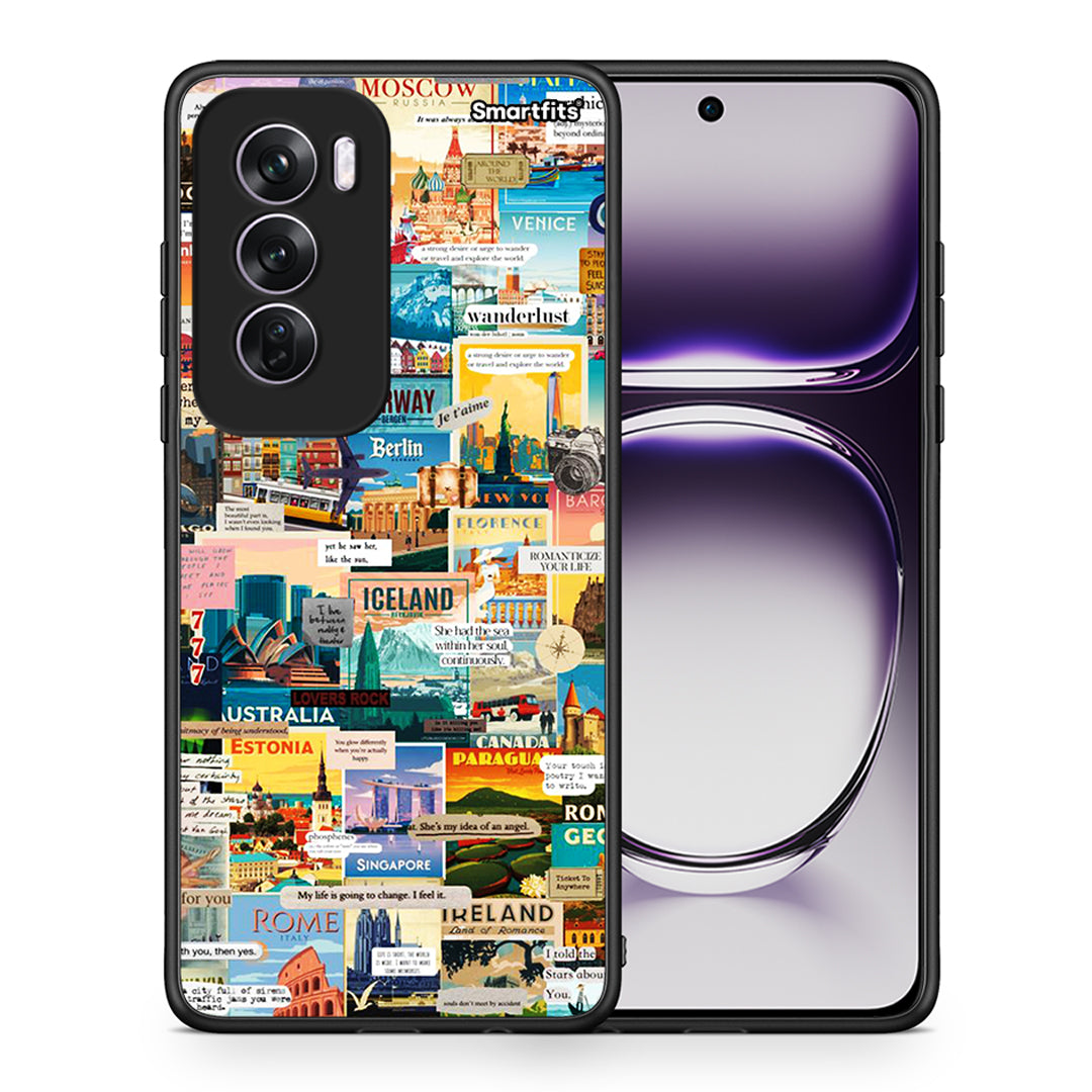 Θήκη Oppo Reno12 Pro Live To Travel από τη Smartfits με σχέδιο στο πίσω μέρος και μαύρο περίβλημα | Oppo Reno12 Pro Live To Travel case with colorful back and black bezels